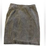Neiman Marcus vintage  faded black denim midi skirt Photo 0