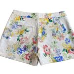 Anthropologie Elevenses Calalonia Short Size 4 Floral Lace Appliqué Button Close Photo 6