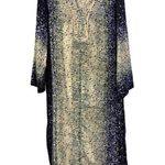 Oscar de la Renta Vintage‎  Pink Label Maxi Dress XL Polyester Long Sleeves Print Photo 0