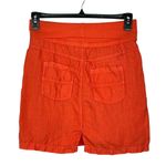 Athleta  SZ 2 Lima Linen Skirt Fold-Over Stretch Waist Pockets Slit Coral Sunset Photo 2