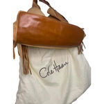 Cole Haan Leather Suede Tan Sierra Purse Fringe Photo 4