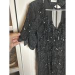 Vintage Stenay‎ Fully Beaded Floral Silk Dress Black Size 12 Cocktail READ DES. Photo 10
