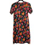 ma*rs Village Fair Vintage Black & Floral Silky Moo Moo Roper Kaftan Photo 2