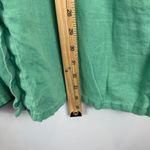 C&C California  100% Linen Shirt Dress Women's M Green Button Front Lightweight Photo 6