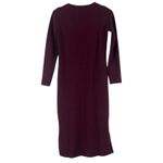 Madewell NWT Midi Sweater Dress Womens XXS Burgundy Cotton Minimalist Fall Cozy Photo 5