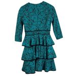 Pretty Little Thing  Dress Womens 6 Teal Blue Lace Tiered Witchy Victorian Gothic Photo 3