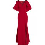 Marchesa Notte Red Embellished Cape V Photo 1