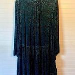 Maison Tara Women's Forest Burnout Velvet Tiered Dress Green Size 18W Photo 0