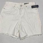 BLANK NYC Warren Mid Thigh White High Rise Denim Shorts Size 30 (b17) Photo 0