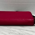 Tory Burch  Burgundy Fuchsia Pink Wristlet Wallet Leather & Gold Tone Hardware Photo 5