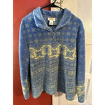 Talbots Vintage Fair Isle Snowflake Quarter Zip Fleece Sweater Shirt XL Photo 5