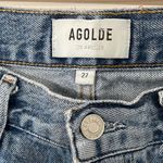 AGOLDE 90'S Loose Straight Leg JEANS Size 27 DISTRESSED Destroyed -button fly Photo 3