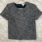 J.Crew  Navy Tweed Short Sleeve Top Photo 1