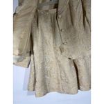 Perceptions Petite Womens Shimmer Paisley Brocade Skirt Suit Jacket Set Gold 10P Photo 2