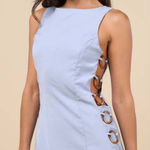 Lulus Decidedly Summery Light Blue Cutout Sleeveless O-Ring Mini Dress Photo 0