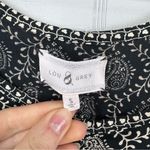 Lou & grey Black White Paisley Drop Waist Sleeveless Tank Dress Drawstring Photo 5