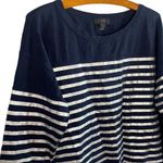 J.Crew Women’s Size Small Metallic Striped Boat Neck Top Style C6694 Photo 2