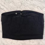 EGO Black strapless cut-out keyhole tube top with silver belt buckle from  Photo 6