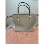 Kate Spade Cedar Street Hayden Satchel Stone Gray Polka Dot Large Handbag Photo 1