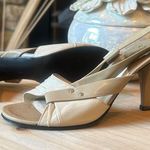 Christian Dior Souliers Vintage Creme/Tan Leather Sling Back D 6 9257 Photo 8