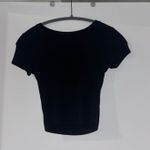 Bozzolo Black ribbed cropped tee  Photo 0