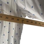 Croft & Barrow  Women's Plus Size 3X Swiss Dot‎ White Blue Blouse Photo 7