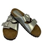 American Eagle  Women's Silver Sandals Photo 0
