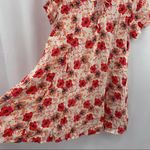 ASTR hibiscus floral lace up shift dress large Photo 3