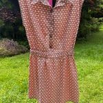 Blue Rain Pink Buttoned Sundress with Notched Collar Photo 0