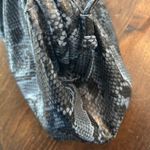 Snakeskin Print Shoulder Bag Purse Bottega Inspired Clutch Style Faux Leather Photo 7