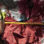 Petal & Pup Women's Printed Burnt Orange Satin Cutout Midi Dress Size 4 Photo 5