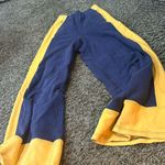 Free People  Oversized Wide Leg Navy Yellow Lined Sweats Size XS Photo 0