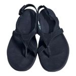 Merrell  Sandals Womens 7 Sporty Strappy Slingback Black Suede Savannah Midnight Photo 1