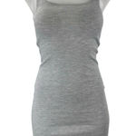 ZARA Trafaluc Gray Sleeveless Square Neck Slit Bodycon Midi Tank Dress Size S Photo 0