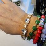 Gold Filled XO CZ Heart Chain Bracelet Photo 5