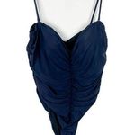 J.Crew NWT Ruched Sweetheart One-Piece Swimsuit Navy Blue Plus Size 24 NEW Photo 0