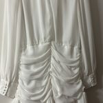 White Long Sleeve Dress Size M Photo 2