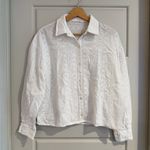 Mango  Embroidered Cotton Shirt Size Small Photo 2