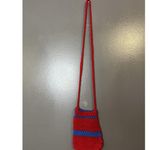 Handmade Crochet Shoulder Bag Womens Small Crossbody Purse Striped Unique Gift Photo 0