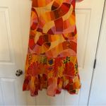 Farm Rio  Patch Twirl Midi Dress Tiered Puff Short Sleeves Sz Small Photo 7