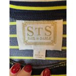 STS Sail to Sable Dress Women Blue Yellow Stripe Crewneck Shift Mini Preppy Photo 7