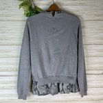 Octavia Gray Layered Blouse Cotton Sweater Photo 6