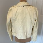Converse Leather Moto Jacket Pale Yellow Photo 1