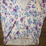Saltwater Luxe Purple and Blue Vittoria Floral Sweater Medium Photo 6