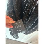 Lulus  black  Sequin One-Shoulder Mini Bodycon Dress NWT long sleeve cut out side Photo 2
