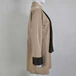 London Fog  Tan & Brown Trenchcoat With Coordinating Brown Scarf Size Small Photo 2
