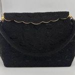 Vintage Black Beaded Evening Handbag Photo 0
