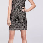 Jump NWT  Glitter Motiff Print Cap Sleeve Mini Dress Black S Photo 0