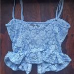 Windsor Blue lace corset top with ruffle details Photo 3