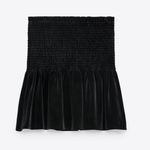 ZARA velvet smocked skirt Photo 3